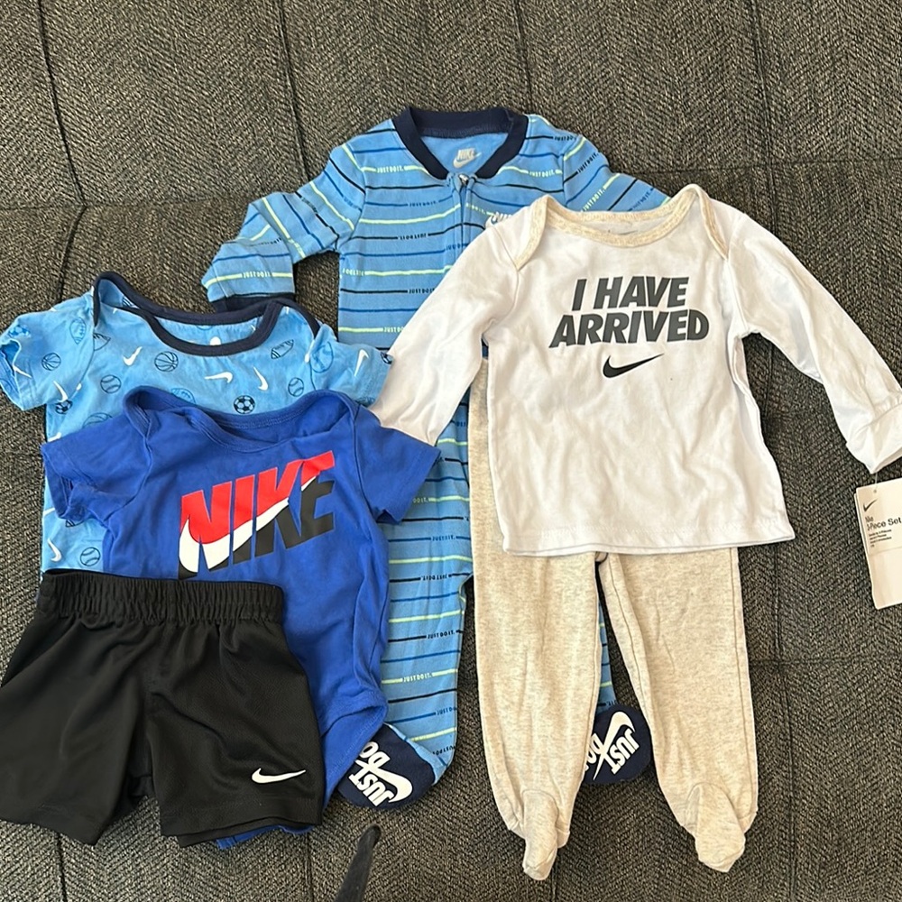 Nike Kids Blue Striped One Piece set